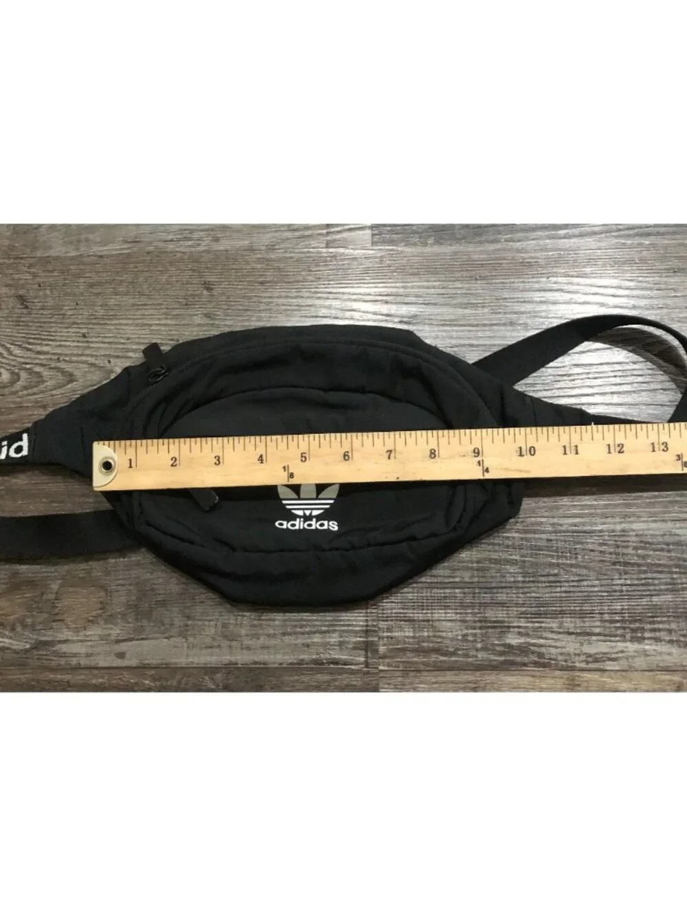 Adidas Originals Waist Bag Fanny Pack Black with White Trefoil Design